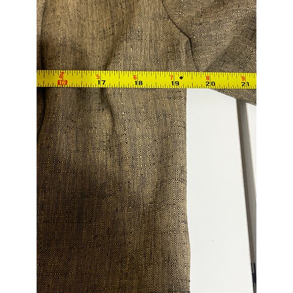 Sag Harbor 2 piece tan pant set with fall like flower embroidered on jacket/top - Picture 4 of 10